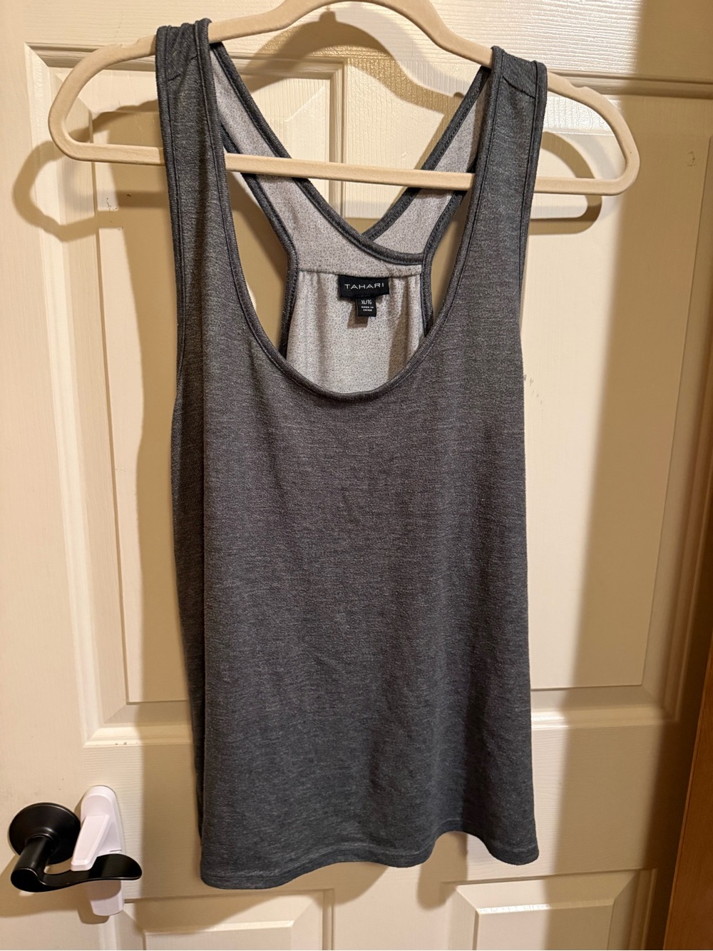 Tahari Charcoal Racerback Tank Top - Picture 9 of 15